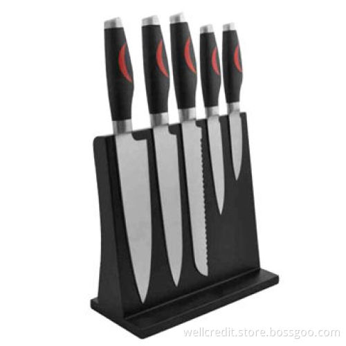 6pcs s/s knife set with acrylic block and good-quality